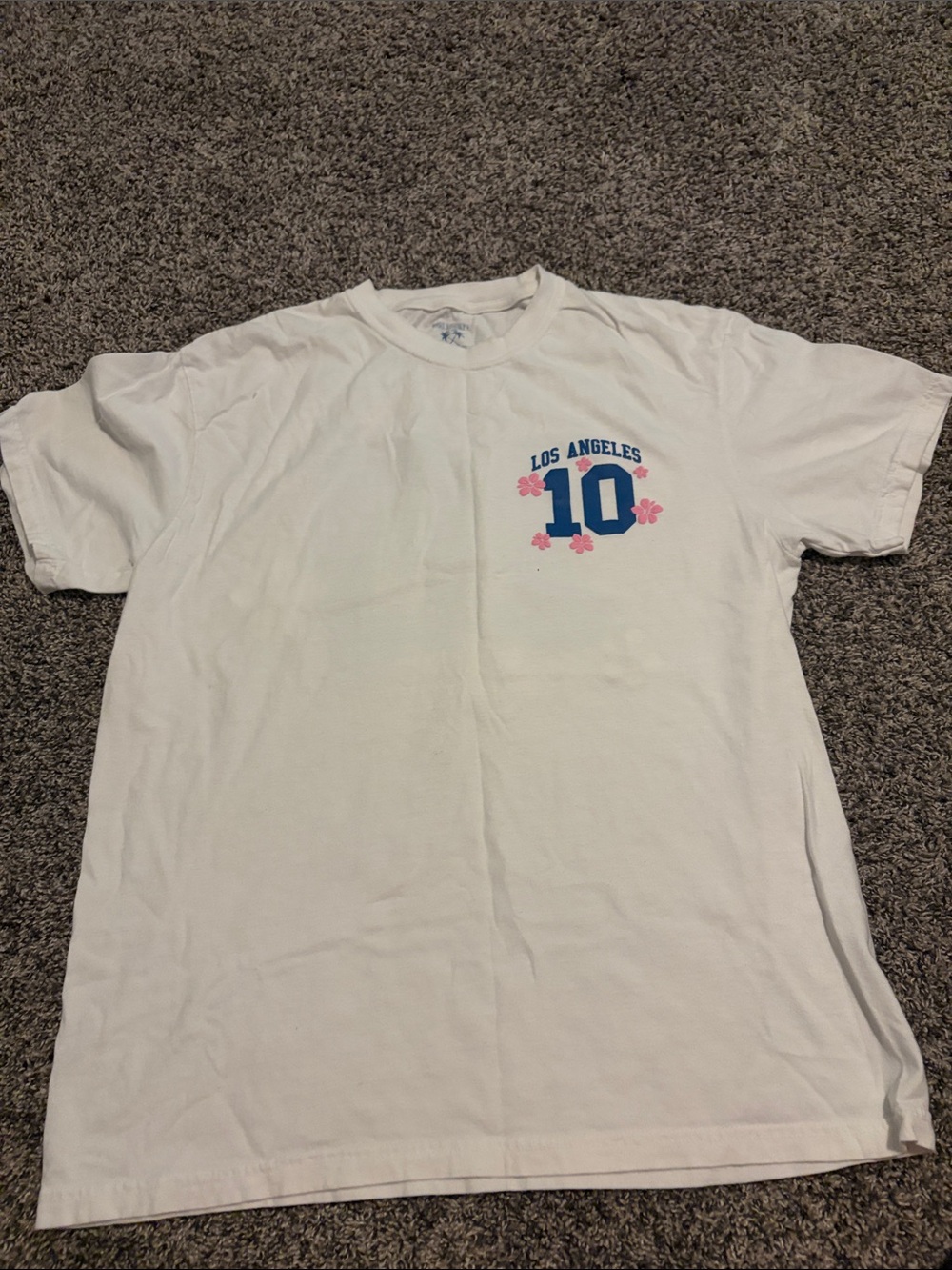 riot society White Tee with Blue Palm Logo